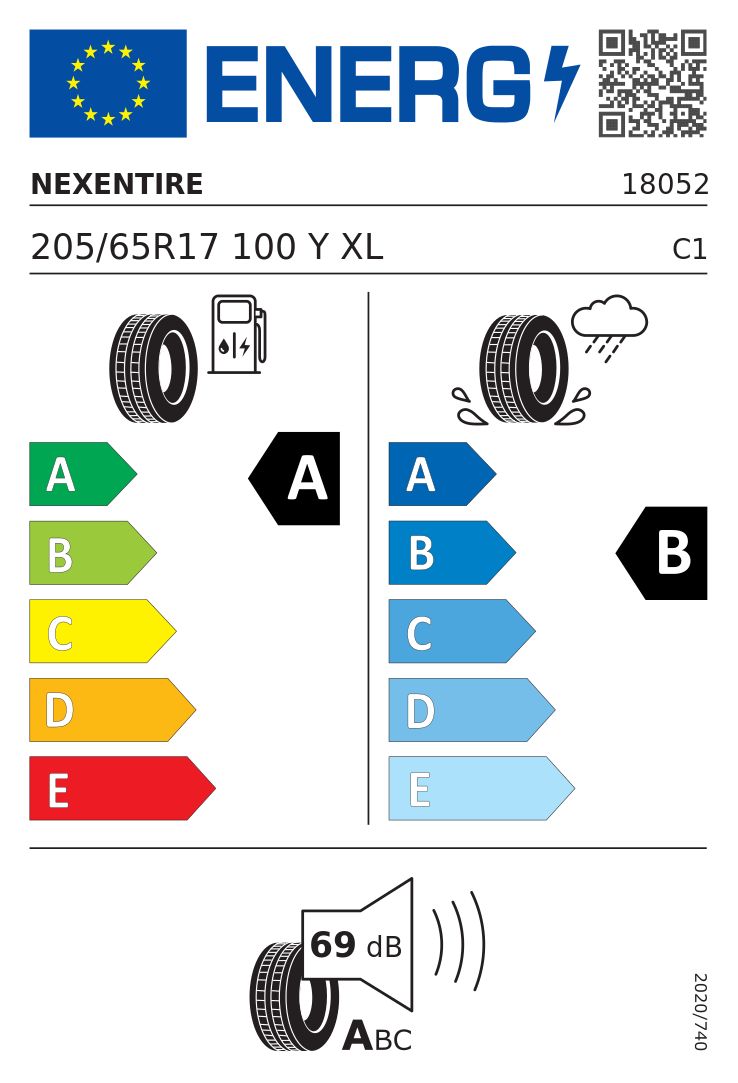 Etykieta opony Nexen N'Fera Sport 205/65R17 100Y XL BMW