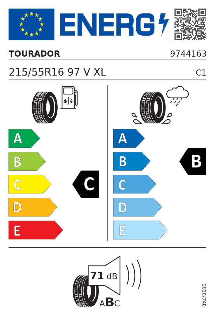 Etykieta UE Tourador X WONDER TH1 215/55R16 97V XL