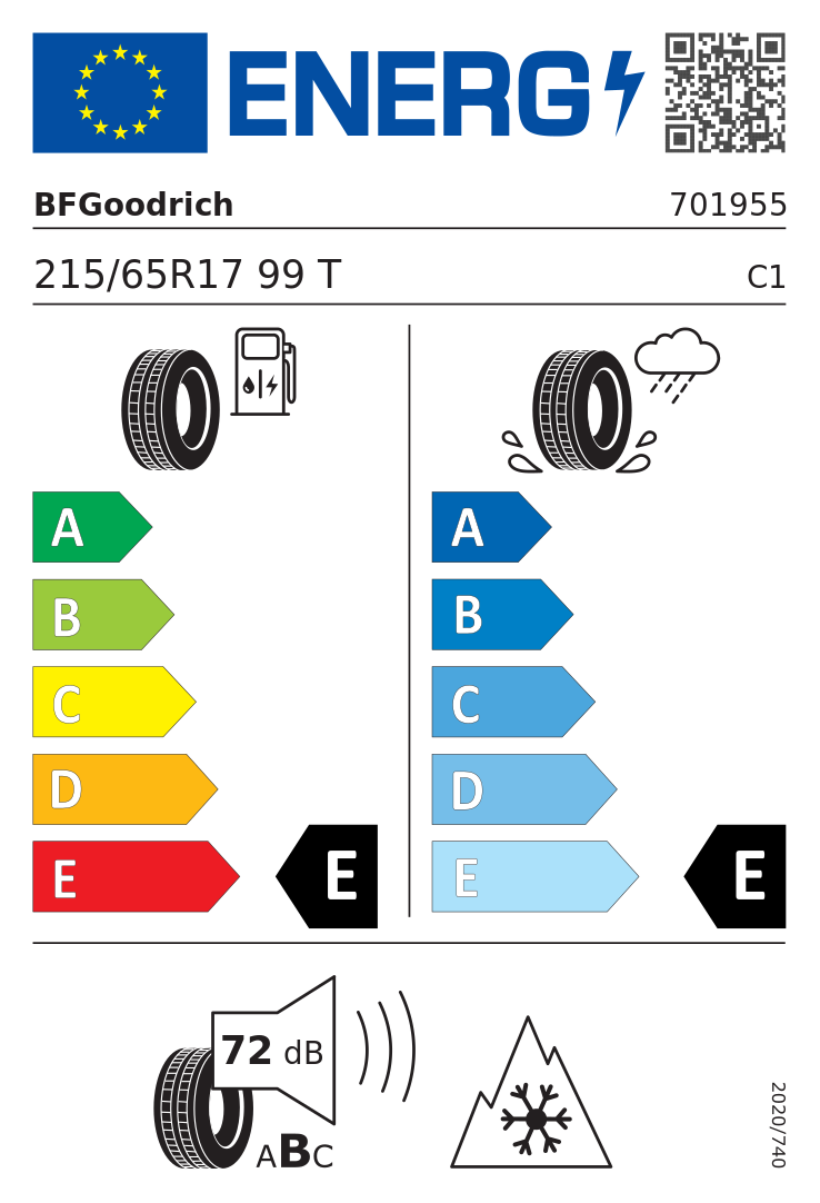 Etykieta opony BFGoodrich TRAIL-TERRAIN T/A 215/65R17 99T