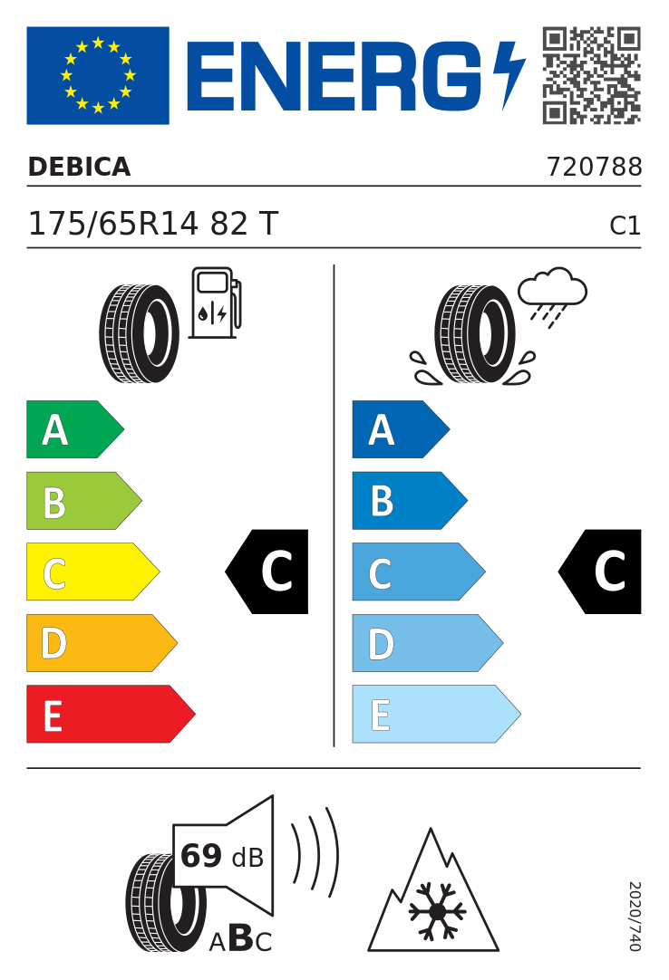 Etykieta opony Dębica NAVIGATOR 3 175/65R14 82T
