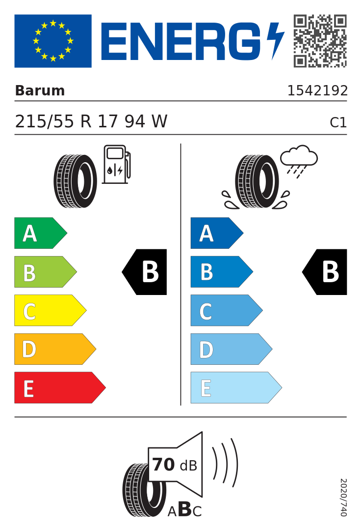 Etykieta opony Barum BRAVURIS 6 215/55R17 94W