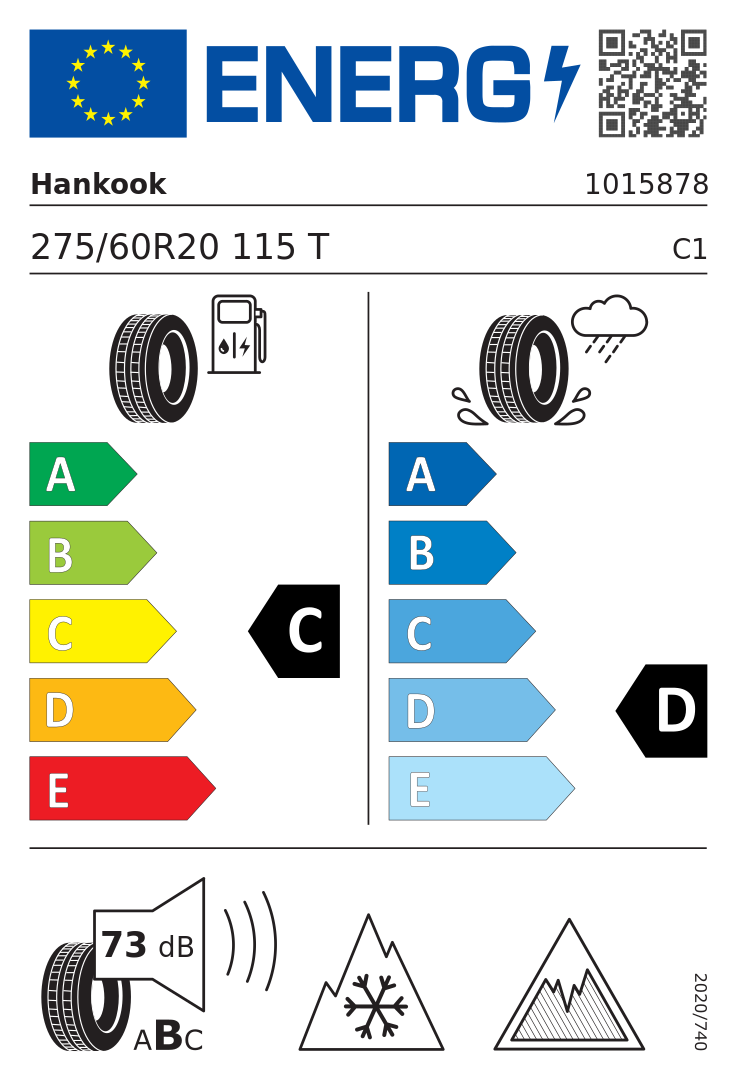 Etykieta opony Hankook Dynapro i*cept RW08 275/60R20 115T