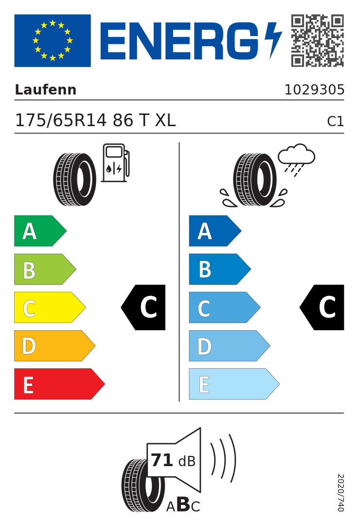Etykieta UE Laufenn G Fit EQ+ LK41 175/65R14 86T XL