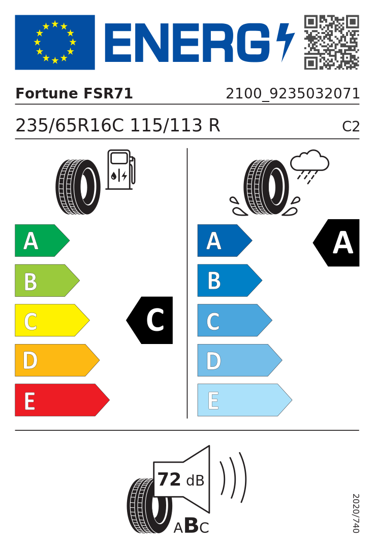 Etykieta UE Fortune FSR71 235/65R16C 115R