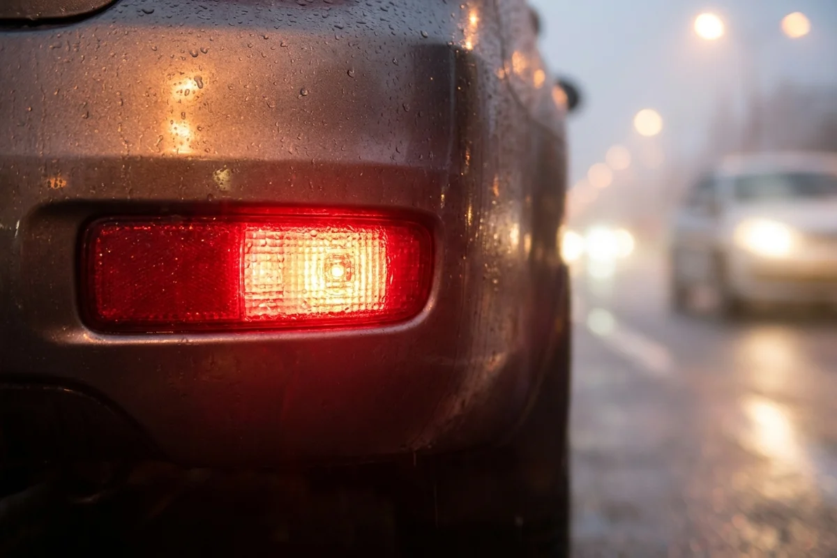 Tylne światła przeciwmgielne – funkcja, liczba lamp i działanie
