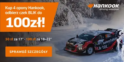 Hankook 2026 · do 100 zł BLIK