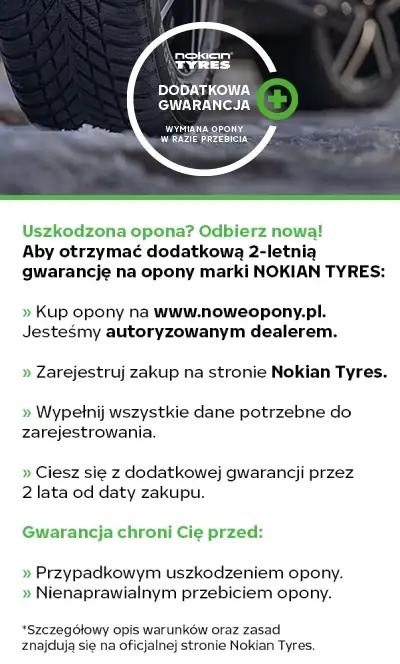 Gwarancja 2 lata na uszkodzenia - produkt