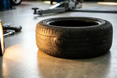 Wybrzuszenie, guz lub bąbel na oponie — co oznacza?