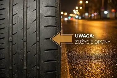 Bieżnik zrównany z ogranicznikiem TWI jako sygnał do wymiany opony