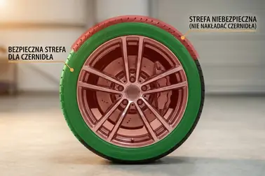 Bok opony jako miejsce aplikacji oraz bieżnik, felga i hamulce jako strefy wymagające ochrony