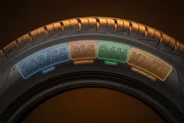 Bok opony z wyróżnionymi grupami zapisu 205/55 R16 94H XL TL