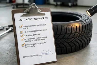 Kolejne kroki zestawiania daty produkcji z historią i stanem opony