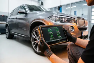 Końcowy odczyt czterech czujników TPMS po wykonaniu procedury serwisowej