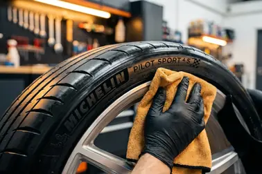 Kontrola 360° nałożonego dressingu, detali oraz test suchej mikrofibry
