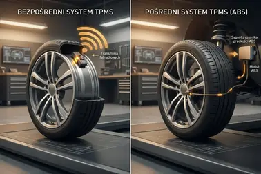 Porównanie czujnika bezpośredniego w kole z pośrednią analizą sygnałów ABS