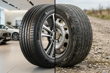 Porównanie dwóch opon z identycznym rocznikiem, ale skrajnie różnym stanem zużycia