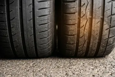 Porównanie odkształcenia mieszanki opony letniej i zimowej w niskiej i wysokiej temperaturze na asfalcie.