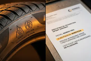 Porównanie symbolu 3PMSF i piktogramu przyczepności opony na lodzie