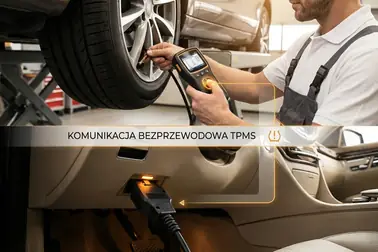 Programator czujników TPMS oraz interfejs diagnostyczny używany do przypisania sensorów w samochodzie