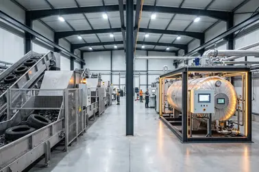 Różne modele przetwarzania opon: od strzępienia po instalację do pirolizy