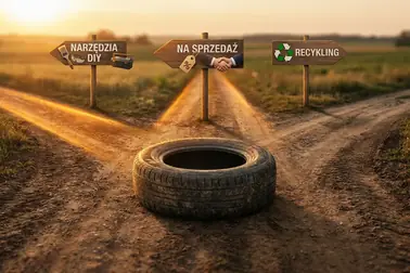Stara opona zakwalifikowana do projektu DIY, sprzedaży albo legalnego oddania