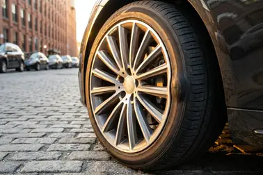 Wybrzuszenie boku opony powstałe wskutek miejscowego uszkodzenia włókien kordu