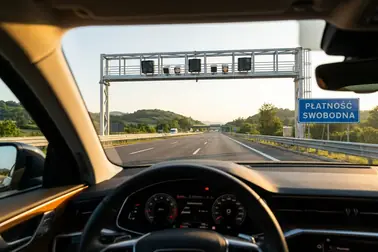 Bramownica elektronicznego poboru opłat free flow na autostradzie
