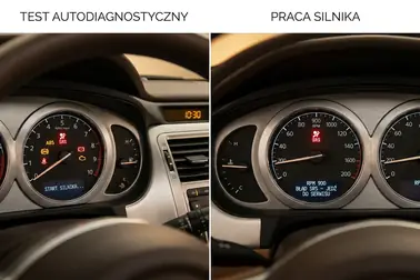 Czerwona kontrolka SRS podczas autotestu oraz po uruchomieniu silnika