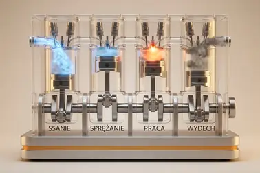 Cztery suwy silnika: ssanie, sprężanie, praca i wydech
