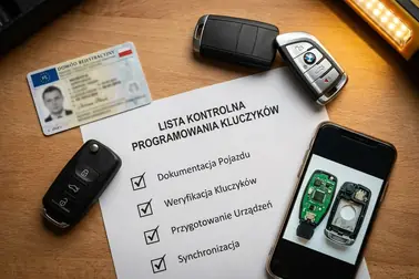 Dokumenty, kluczyki oraz telefon ze zdjęciami jako komplet informacji do wyceny usługi
