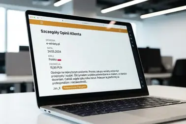 Elementy szczegółowej opinii o zakupie winiety online: domena, data, kraj, płatność i potwierdzenie