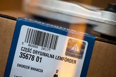 Etykieta opakowania i oznaczenia identyfikacyjne wahacza Lemförder