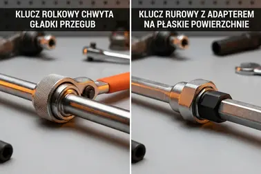 Klucz rolkowy i klucz z adapterem przygotowane do chwytu korpusu drążka wewnętrznego