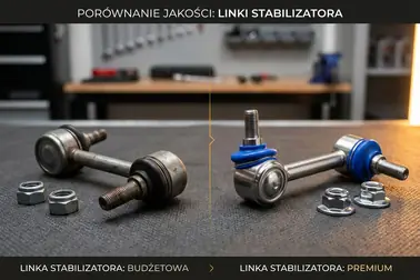 Łączniki stabilizatora z różnych segmentów cenowych porównywane pod kątem wykonania i wyposażenia zestawu
