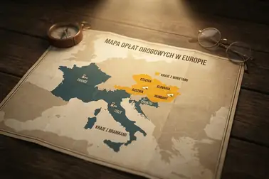 Mapa Europy rozróżniająca kraje z winietami, bramkami, opłatami odcinkowymi i automatycznym poborem