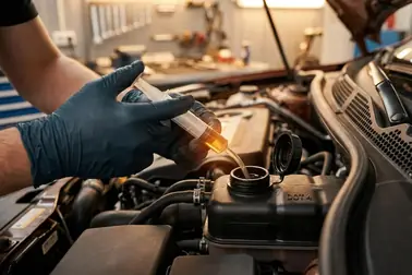 Mechanik odciągający nadmiar płynu hamulcowego ze zbiorniczka przed cofaniem tłoczków