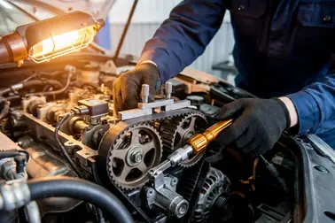Mechanik sprawdzający ustawienie rozrządu oraz sygnały czujników wału i wałka