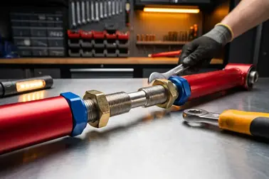 Mechanizm regulacji długości wahacza regulowanego