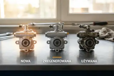 Nowa, regenerowana i używana pompa wspomagania przygotowane do porównania