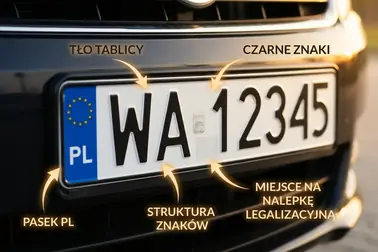 Pięć cech sprawdzanych podczas rozpoznawania nietypowej tablicy rejestracyjnej