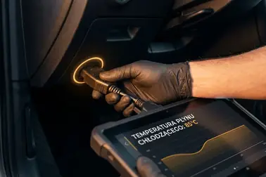 Podłączanie testera diagnostycznego do gniazda OBD2 w celu sprawdzenia czujnika