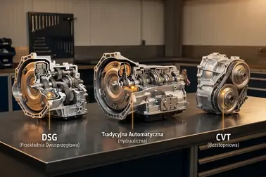 Porównanie budowy skrzyni DSG, hydrokinetycznej i bezstopniowej CVT