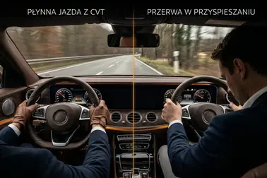 Porównanie płynnego przyspieszania z CVT i zmiany biegu w skrzyni zautomatyzowanej