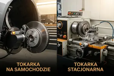 Przetaczanie tarczy hamulcowej na samochodzie oraz na tokarce po demontażu