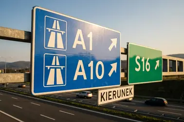 Przykładowe oznaczenia austriackich autostrad A i dróg ekspresowych S używane do ustalenia rodzaju opłaty