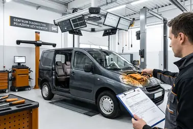 Samochód po zmianie rodzaju z ciężarowego na osobowy podczas badania technicznego