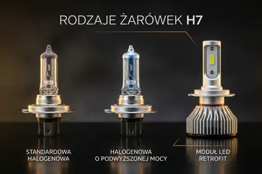 Standardowa żarówka halogenowa H7, wariant o zwiększonej trwałości i retrofit H7 LED