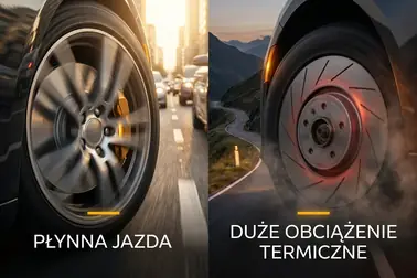 Tarcze hamulcowe podczas spokojnej jazdy oraz serii intensywnych hamowań