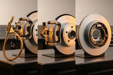 Tylne hamulce z zaciskiem mechanicznym, elektrycznym hamulcem postojowym i szczękami w kapeluszu tarczy