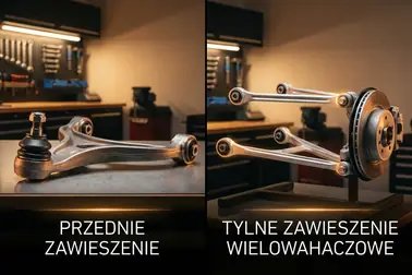 Wahacz przedniej osi i zestaw wahaczy tylnego zawieszenia